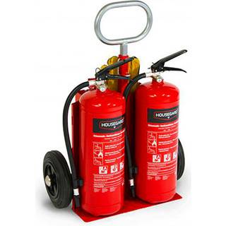 Housegard brandvogn med brandtæppe og handsker inkl. 2x6 kg pulverslukkere ET2X6