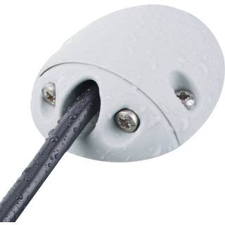 Kabelgennemføring, 90˚, plast, til kabel Ø7 - 9 mm, grå