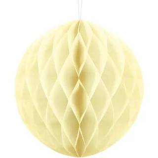 1 stk. Honeycomb bold i Creme diameter ca. 30 cm, genanvendelig, montering med klips