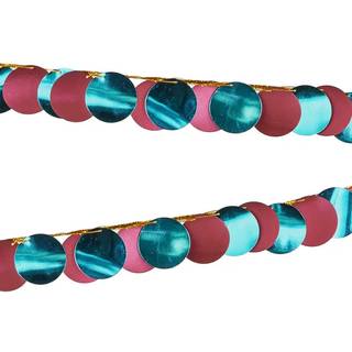 Guirlande metallic bordeaux guld 2,2 m - Elegant genanvendelig festdekoration