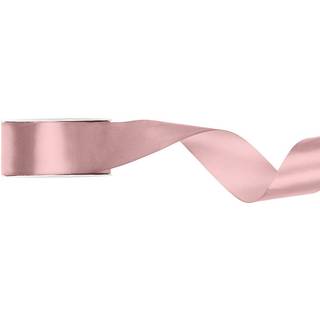 25 meter Satinbånd, Lys støvet rosa, bredde 25 mm, perfekt til elegante dekorationer og gaveindpakning