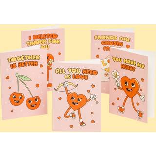 Kort Retro Love - 10-pak