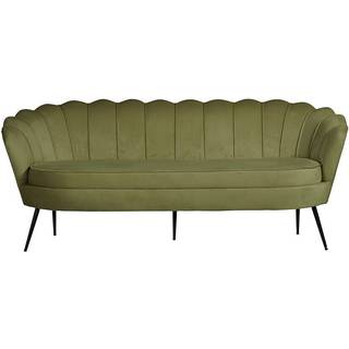 Nice sofa 3 personers velour grøn.