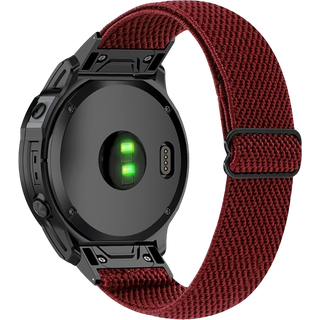 Garmin Fenix 5/5 Plus/6/6Pro/Chronos Elastisk Nylon Rem - Rød