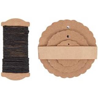 Paper Poetry Geschenkanhänger Rosette braun 30 Stück - Braun