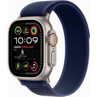 Apple Watch Ultra GPS & 4G 49mm Naturlig Titanium Case med Blå Trail Loop - M/L