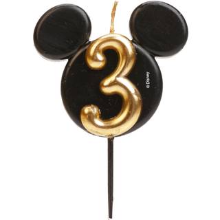 Mickey Mouse Fødselsdagslys Nr. 3 - 8,5cm, Dekora