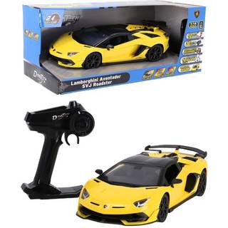 Lamborghini Aventador Fjernstyret bil med døre der kan åbnes - gul 35 cm