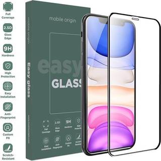iPhone 11 / XR Mobile Origin EasyGlass Skærmbeskyttelse - Gennemsigtig / Sort Kant