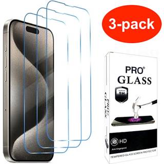 3-pak Hærdet glas iPhone 16/16 Pro/16 Pro Max - Skærmbeskyttelse