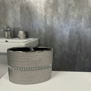 Showerdrape Showerdrape Silver Pzazz Diamante Bathroom Sink Toothbrush Holder
