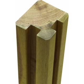 Plus Krydsskåret Profilstolpe m/2 spor Hjørne - 9×9×268 cm - PEFC - 27747-1