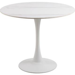 Malta Spisebord Ø: 90 cm. - Hvid Keramik