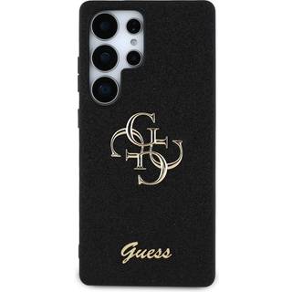Samsung Galaxy S25 Ultra Guess Fixed Glitter 4G Metal Logo Cover - Sort