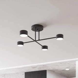 Loftlampe Modus 4, stål, 4 lyskilder, GX53, sort