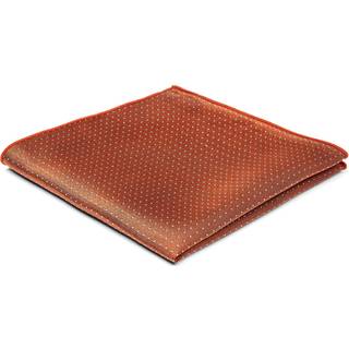 Kobberbrun Lommeklud med Hvide Prikker