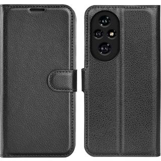 Honor 200 Pro (5G) - EIDERWOOD Kunstlæder Flip Cover m. Kortholder & Ståfunktion - Sort