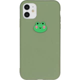 EIDERWOOD iPhone 11 Silikone Cover - Dekorativ Figur - Grøn / Frø