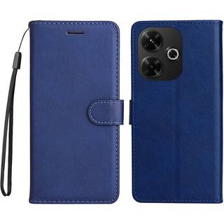 EIDERWOOD Xiaomi Redmi 13 Kunstlæder Flip Cover m. Pung og Strop - Blå