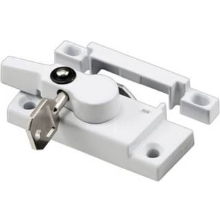 Prime-line F 2624 Keyed Child-Proof Sash Lock 2-3/16 in. Hulcentre diecast zinkmalet hvid (enkelt pakke)
