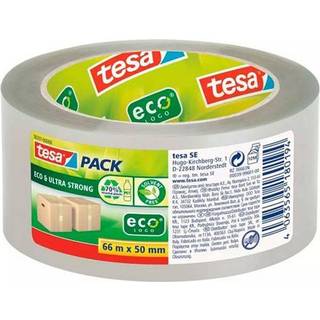 tesa pack eco & Ultra Strong Packaging Tape ecoLogo 66m x 50mm Transparent