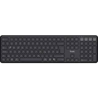 Trust Vaiya tastatur Hjemme/kontor RF trådløs + Bluetooth QWERTZ Tysk Sort