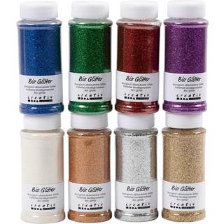 Bio-glimmer, ass. farver, 8x140 ml/ 1 pk.