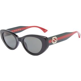 Gucci Kvinde GG1862S 001 Solbriller Acetat Sort Grå Cat Eye