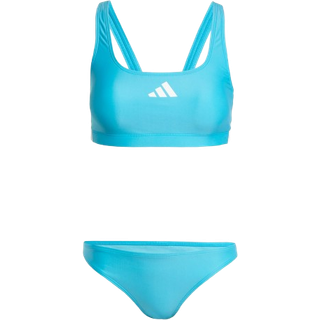 3-Stripes V-Back bikini - Lucid Cyan / White - 44