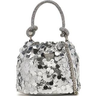 Guess Sølv Pailletter Top Håndtag Pouch TaskeEn