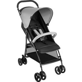 Klapvogn Emma, foldbar, 5-punktssele, med bremse - sort/grå
