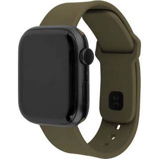 Fixed Silikone rem til Apple Watch - Oliven (På lager i varehus)