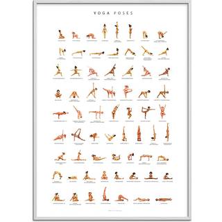 Yoga poses - 30x40 cm (På lager i varehus)