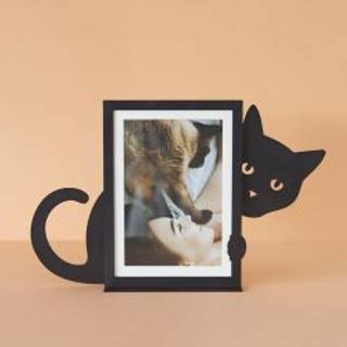 Balvi Frame,hidden Cat,vertical,black,metal - Ramme