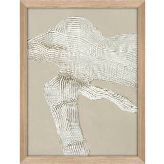 Håndmalet Indrammet Lærredstryk Kunstform 1, forskellige størrelser.