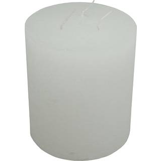 Rustikt bloklys 3-væget 13x14 cm - hvid (På lager i butik)
