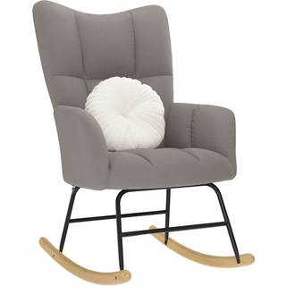 Gyngestol Stof - Gråbrun / Uden fodskammel