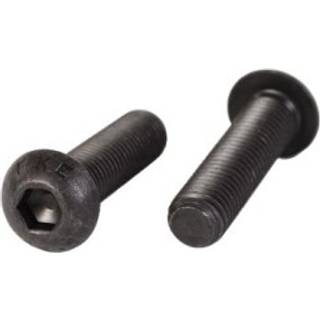 Buttonhead skrue - Fuldgevind - M6 [ISO 7380-1] - Ubehandlet/sort