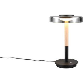 LED-bordlampe Celeste krom/træ 35 cm glas/metal Touchdim