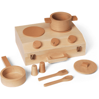 Ferm Living Toro Suitcase Kitchen kogesæt til børn Natural