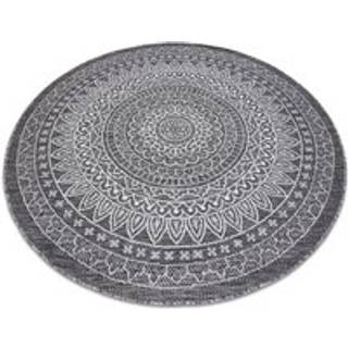 Sisaltæppe SISAL LOFT 21207 Rosette hjul BOHO elfenben/sølv/grå cirkel 120 cm