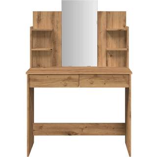 makeupbord med spejl 96x39x142 cm kunsteg