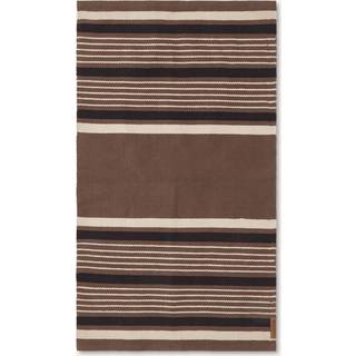 Lexington Striped Organic Cotton Tæppe 170x240 Cm /mørkegråt - Jutemtæpper Økologisk Bomuld Beige - 10008092-2721-RG19