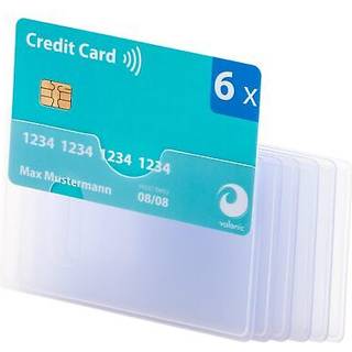 Valonic kreditkort?rmer - 6 -pack - Inds?ttelse ovenfra - Robuste gennemsigtige plastmuffer - Protector Sleeves Frosty Transparent 6 Pcs Minimali