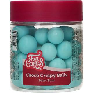 Crispy Chokoladekugler Pearl Blue - 130g, FunCakes
