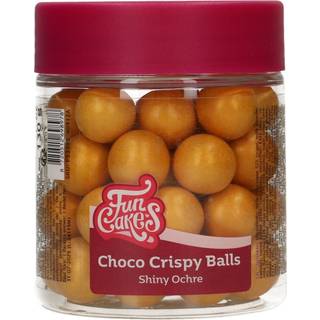 Crispy Chokoladekugler Shiny Ochre - 130g, FunCakes