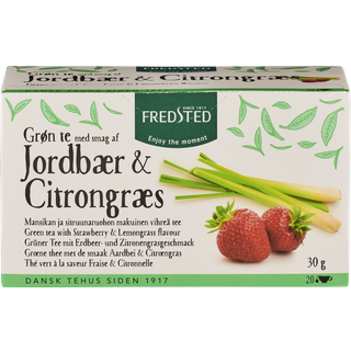 Fredsted Grøn te Jordbær & Citrongræs (pk. á 20 breve)