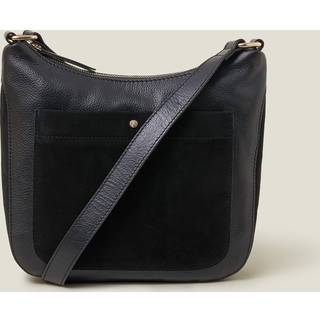 Accessorize Accessorize Black Leather Messenger Cross-Body Bag