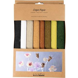 Crepepapir 25x60 cm - 8 ark til kreative projekter
