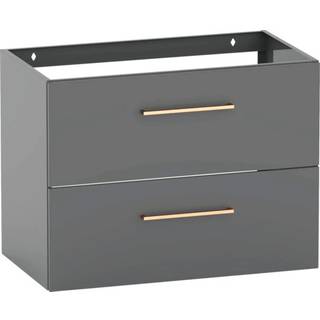 Kriss Skandi vandtæt baderumsmøbel m/2 skuffer, antracitgrå, 80 cm